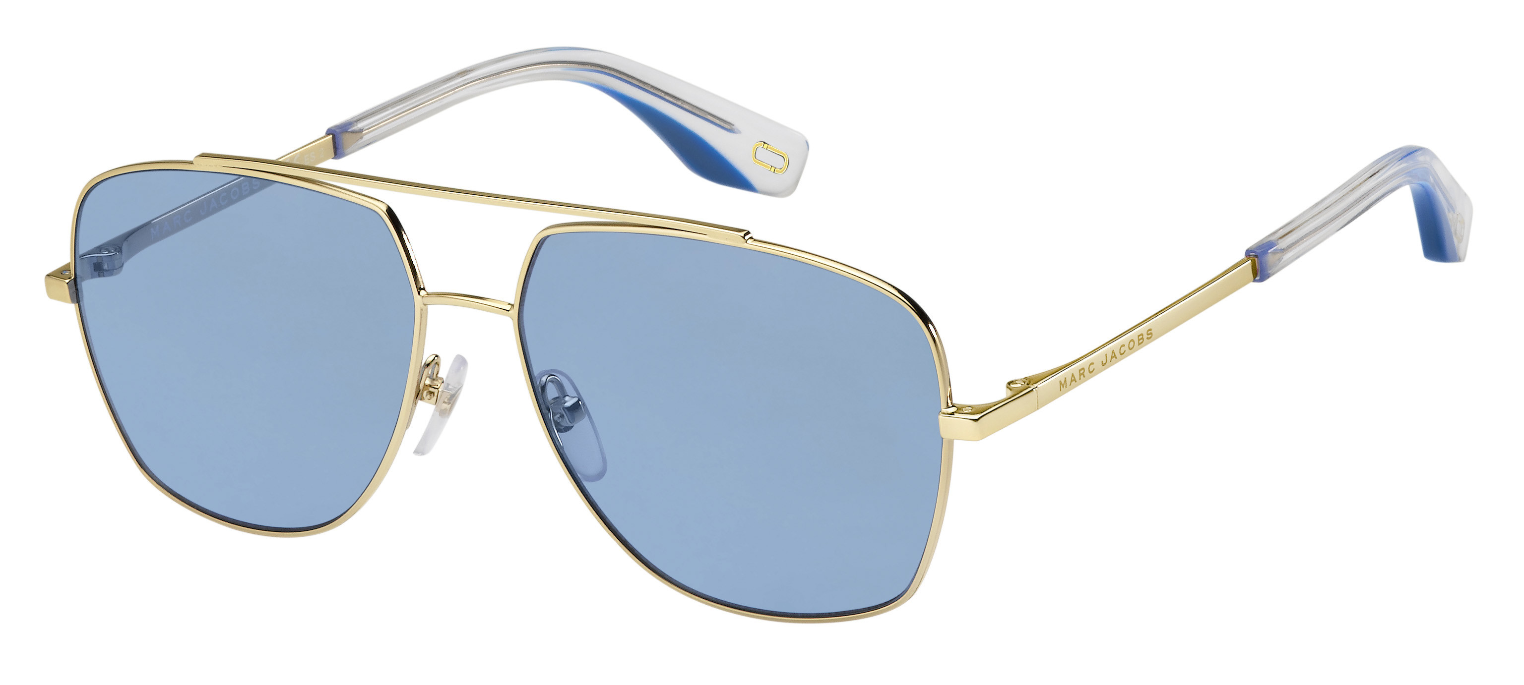 Marc Jacobs Marc 271/S square sunglasses in Gold Blue (Ku Blue Avio)