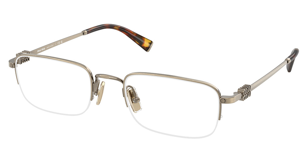 Miu Miu MU 52WV rectangle eyeglasses in Old Gold