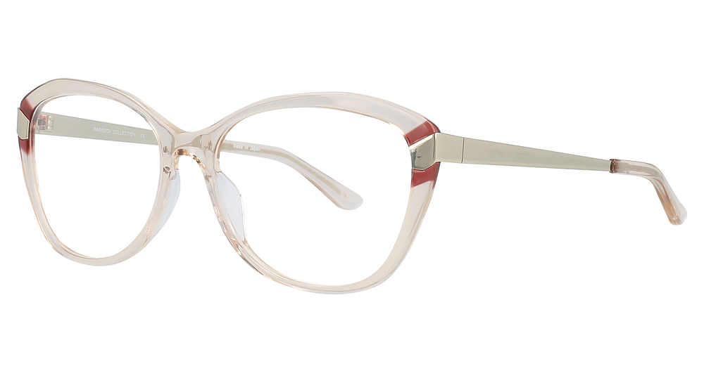 Beige Crystal & Red & Gold