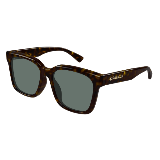 Gucci GG1175SK rectangle sunglasses in Havana Havana Green/Green