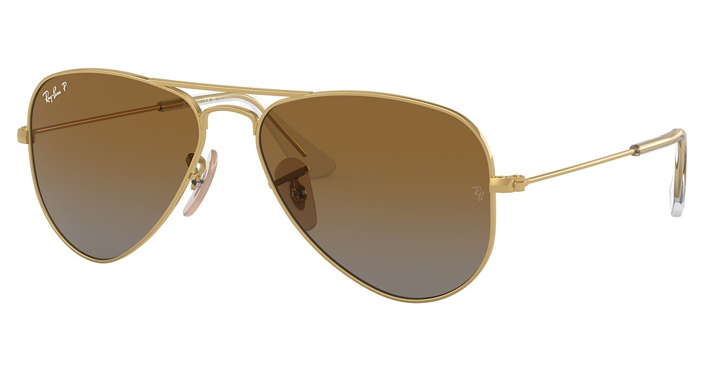 Ray-Ban RJ9506S JUNIOR AVIATOR aviator sunglasses in Arista/Gradient Brown Polarized