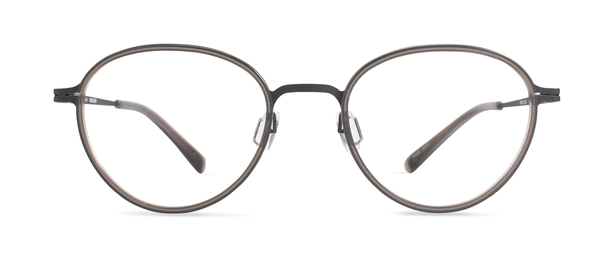 Modo 4403 round eyeglasses in Shiny Smoke