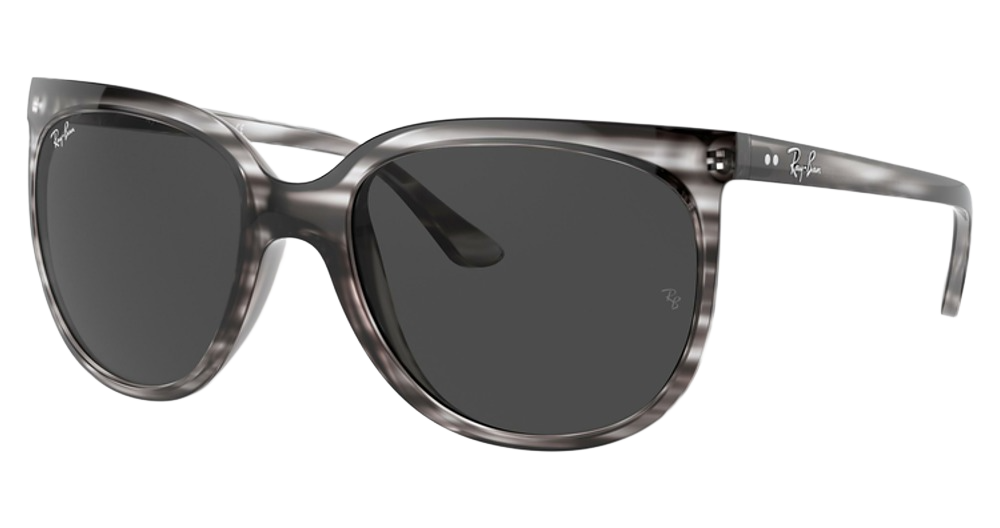 Ray-Ban RB4126 CATS 1000 cateye sunglasses in Striped Grey Havana/Dark Grey