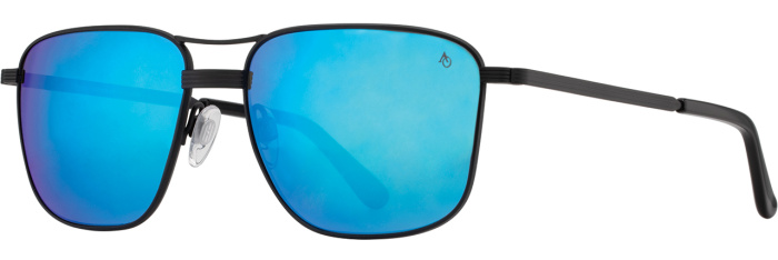 Matte Black / Blue Mirror Nylon