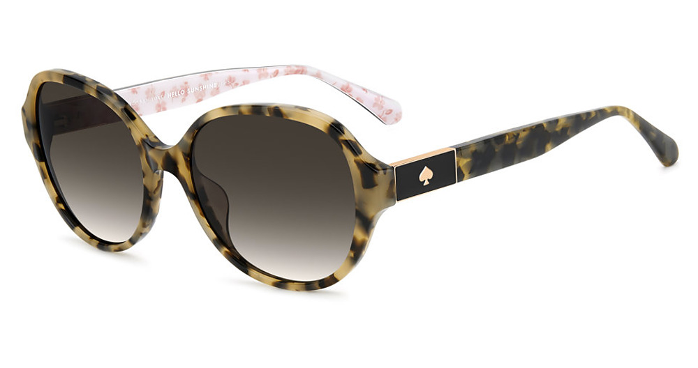 Kate Spade KS EMALIE 2/G/S round sunglasses in Havana/Brown Shaded