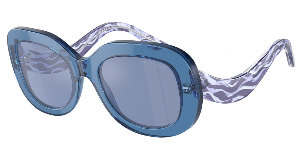 TRANSPARENT BLUE / LIGHT BLUE MIRROR SILVER