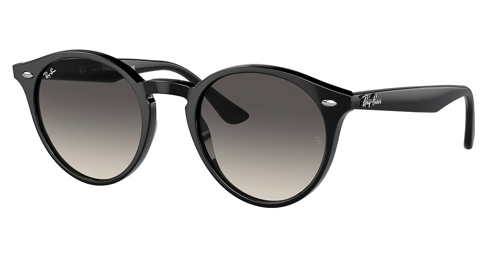 Ray-Ban RB2180 round sunglasses in Black/Grey Gradient