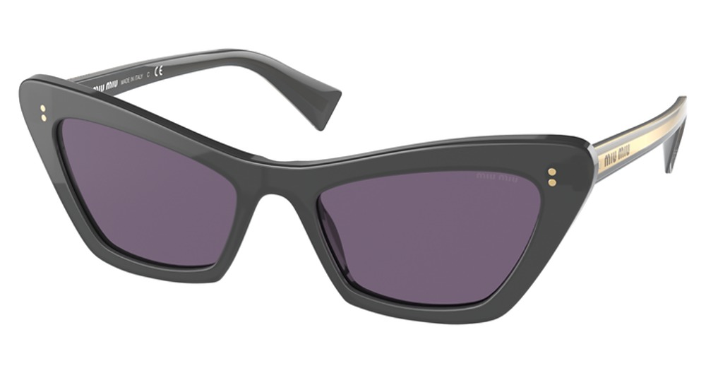 Miu Miu MU 03XS cateye sunglasses in Grey Transparent/Violet
