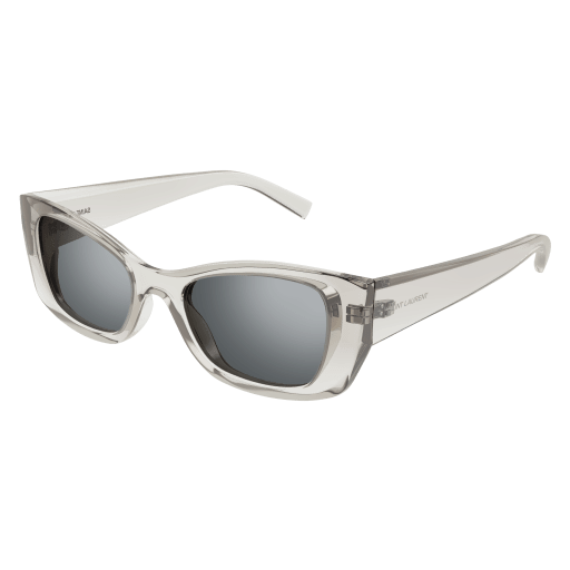 Saint Laurent SL 593 cateye sunglasses in Beige/Silver