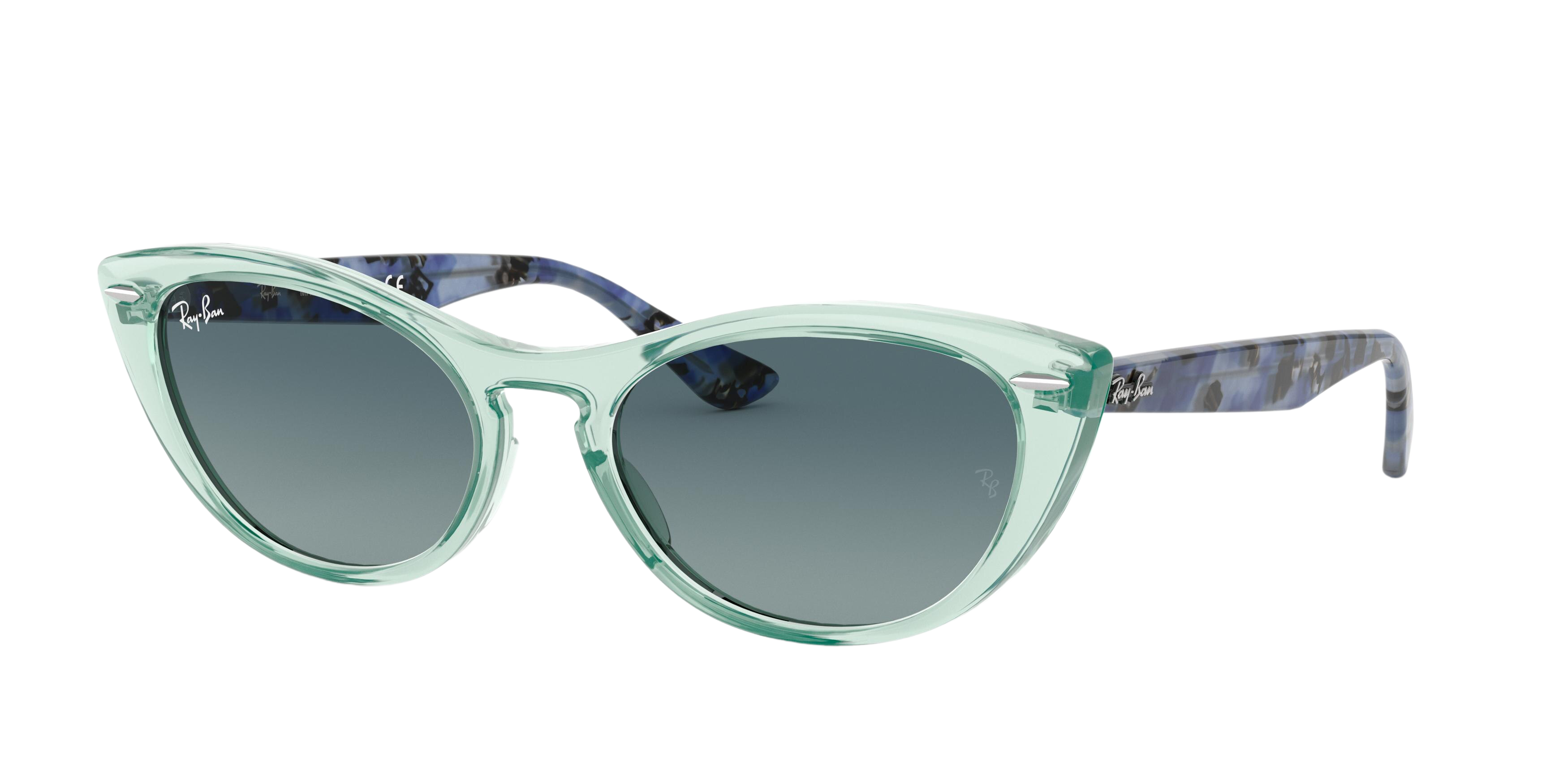 Ray-Ban RB4314N cateye sunglasses in Transparent Green