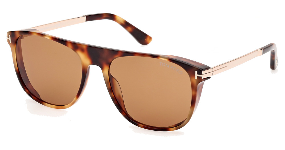 Tom Ford FT1105 square sunglasses in Coloured Havana/Brown