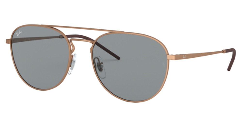 Ray-Ban RB3589 aviator sunglasses in Rubber Copper/Dark Grey