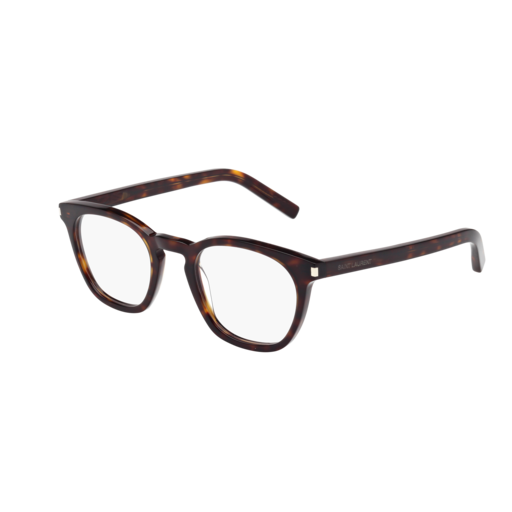 Saint Laurent SL 30 square eyeglasses in Havana