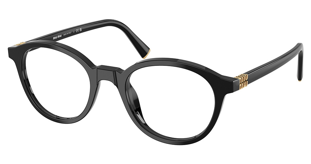 Miu Miu MU 02WV round eyeglasses in Black