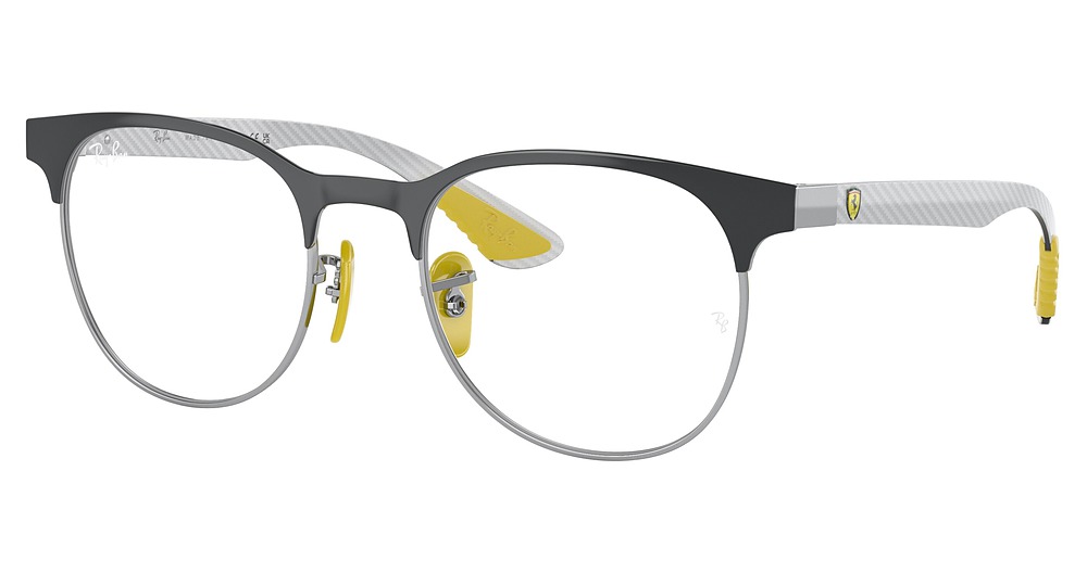 Ray-Ban RX8327VM round eyeglasses in Grey on Silver