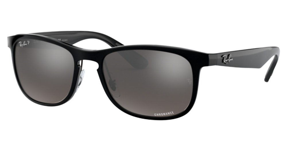 Ray-Ban RB4263 round sunglasses in Black/Grey Mirror Silver