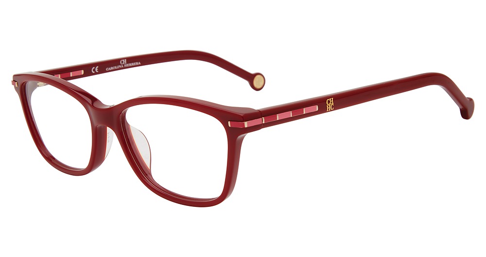 Carolina Herrera VHE848K cateye eyeglasses in Burgundy 09 Fh
