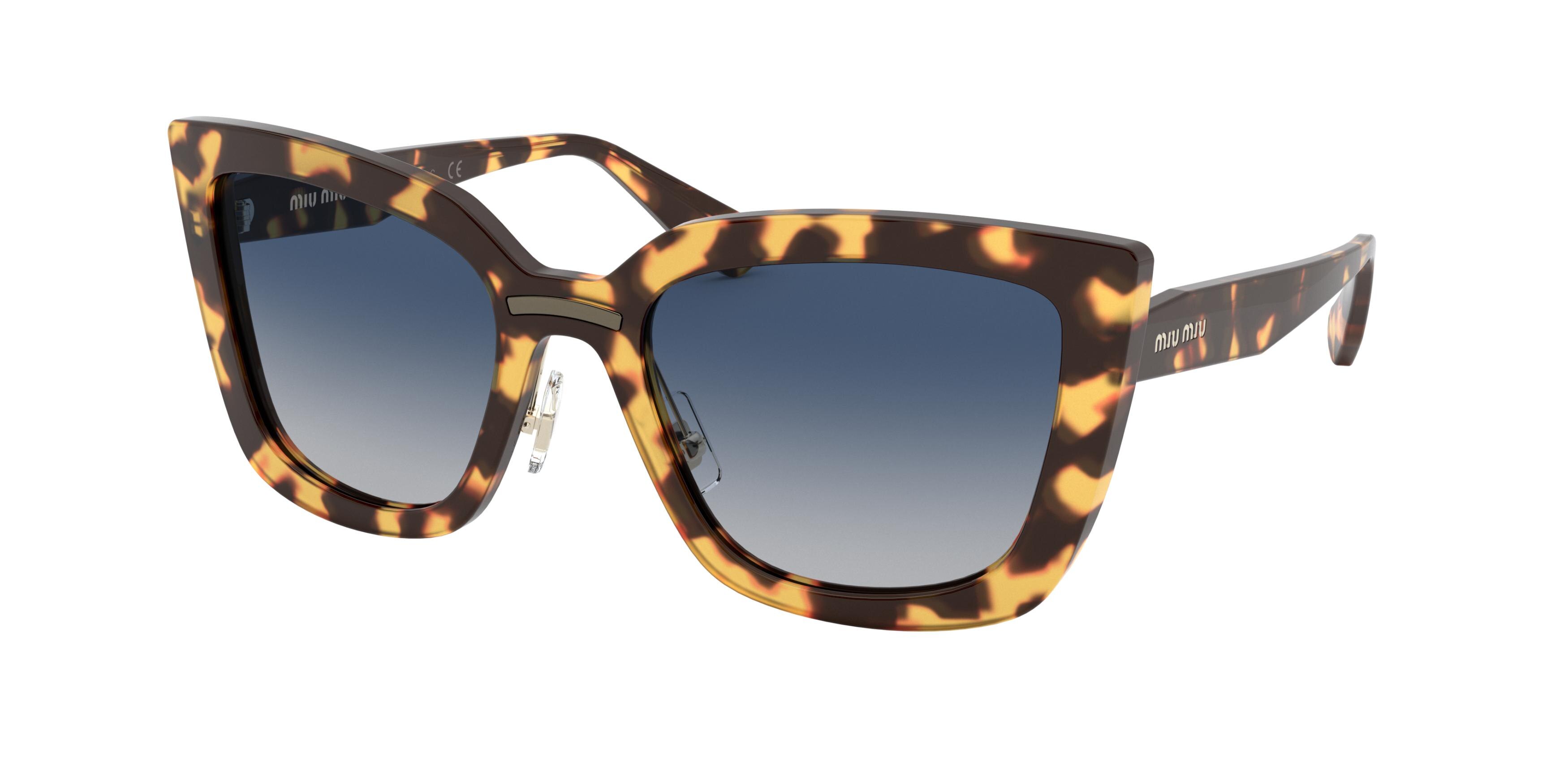 Miu Miu MU 03VS rectangle sunglasses in Light Havana