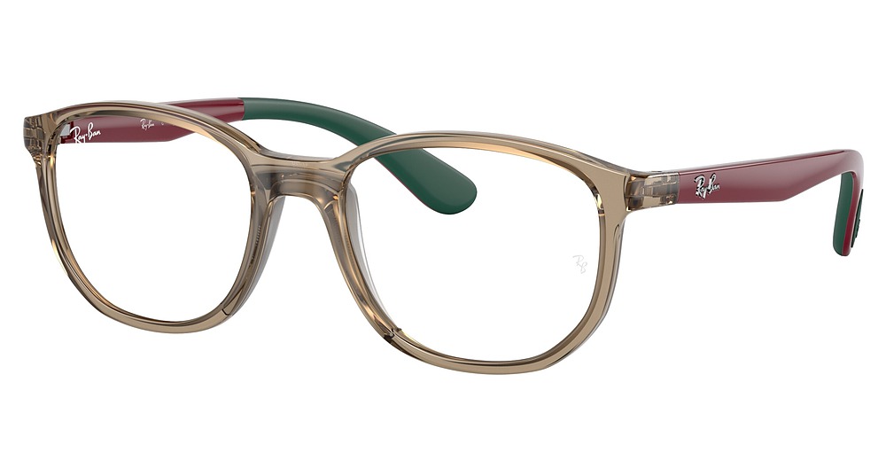 Ray-Ban RY1619 round eyeglasses in Transp Brown on Rubber G