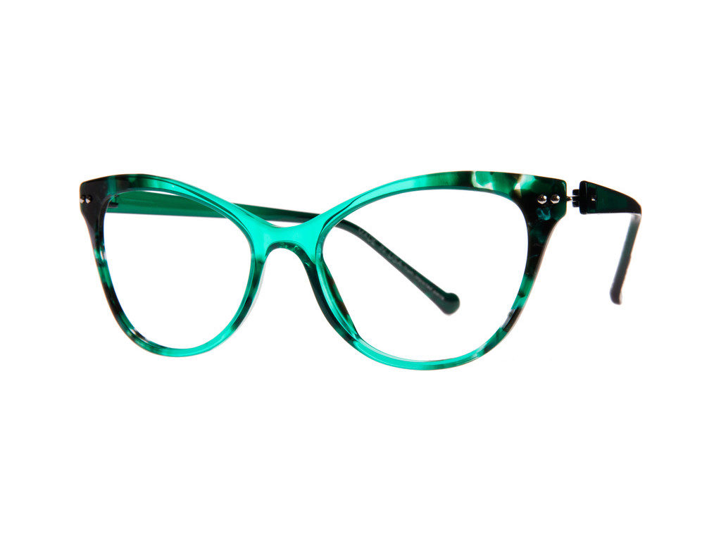 iGreen IGX006 cateye eyeglasses in Teal Marble Fade