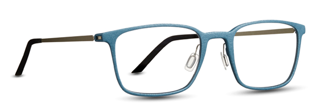 Lagoon Blue - Silver brushed temple
