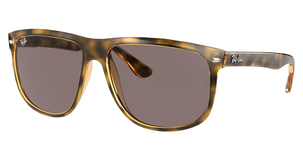 Ray-Ban RB4147 BOYFRIEND round sunglasses in Light Havana/Violet