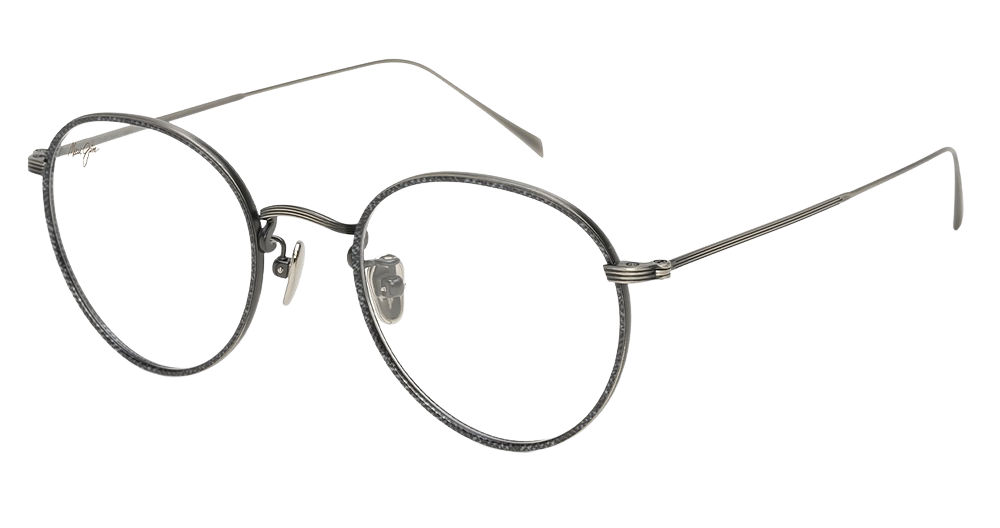 Antique Silver Matte with Grey Fabric Pattern Eye Rim
