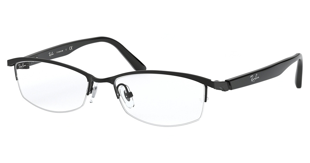 Ray-Ban RX8731D irregular eyeglasses in Demi Matte Black