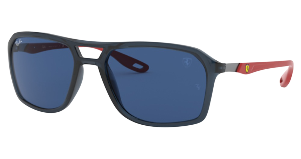 Ray-Ban RB4329M aviator sunglasses in Blue/Dark Blue
