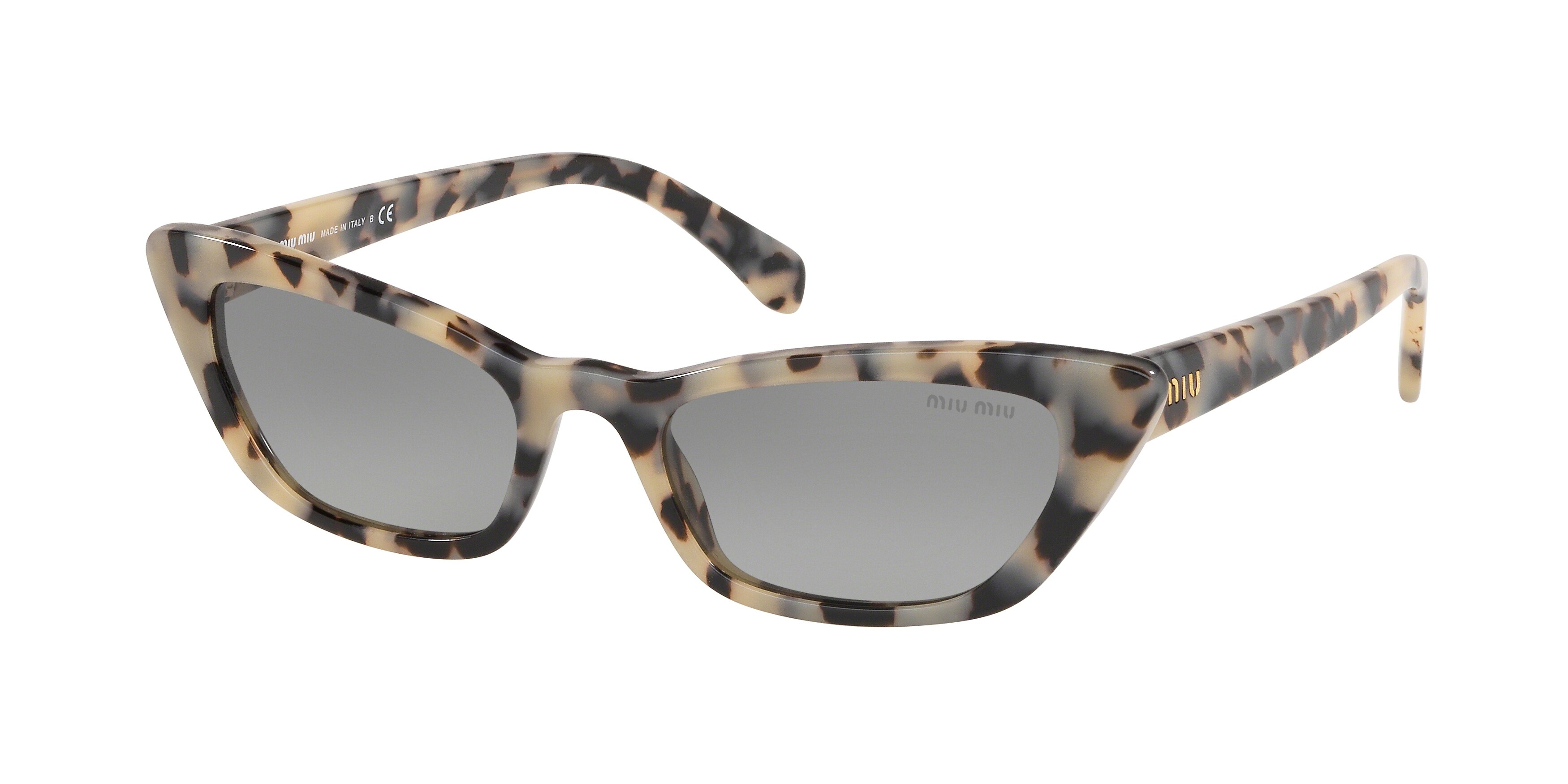 Miu Miu MU 10US cateye sunglasses in Sand Havana Brown