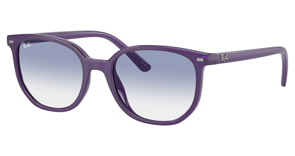 Ray-Ban RJ9097S JUNIOR ELLIOT round sunglasses in Opal Violet/Clear Gradient Light Blue