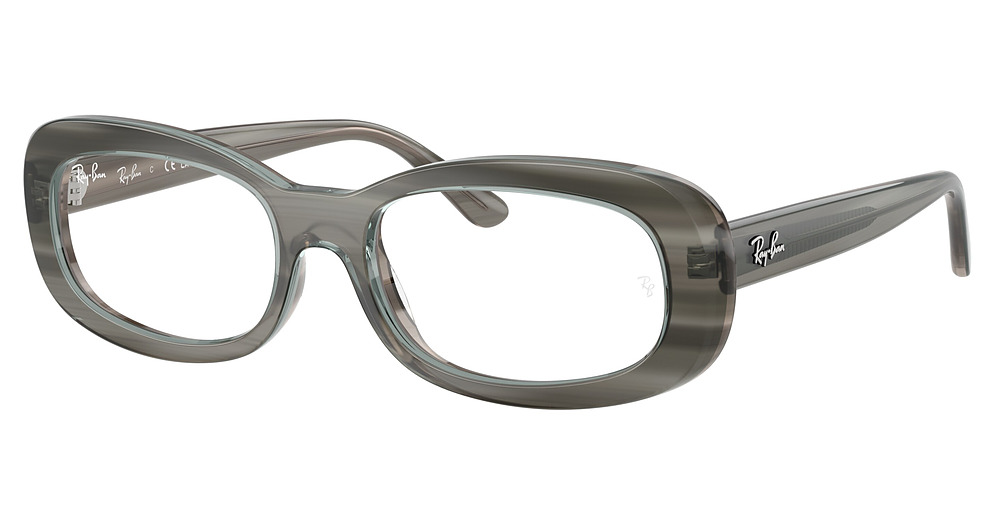 Ray-Ban RX2221VF round eyeglasses in Striped Grey