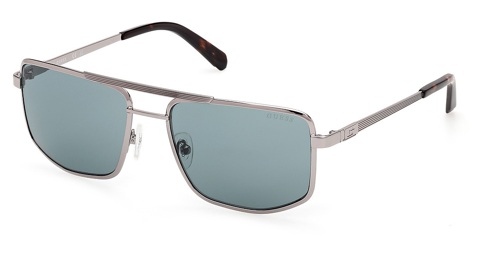 shiny gunmetal / blue