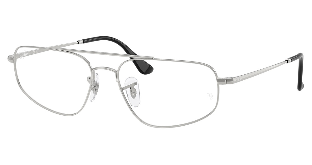 Ray-Ban RX6550 round eyeglasses in Silver