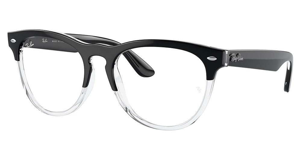 Ray-Ban RX4471V IRIS round eyeglasses in Black on Transparent