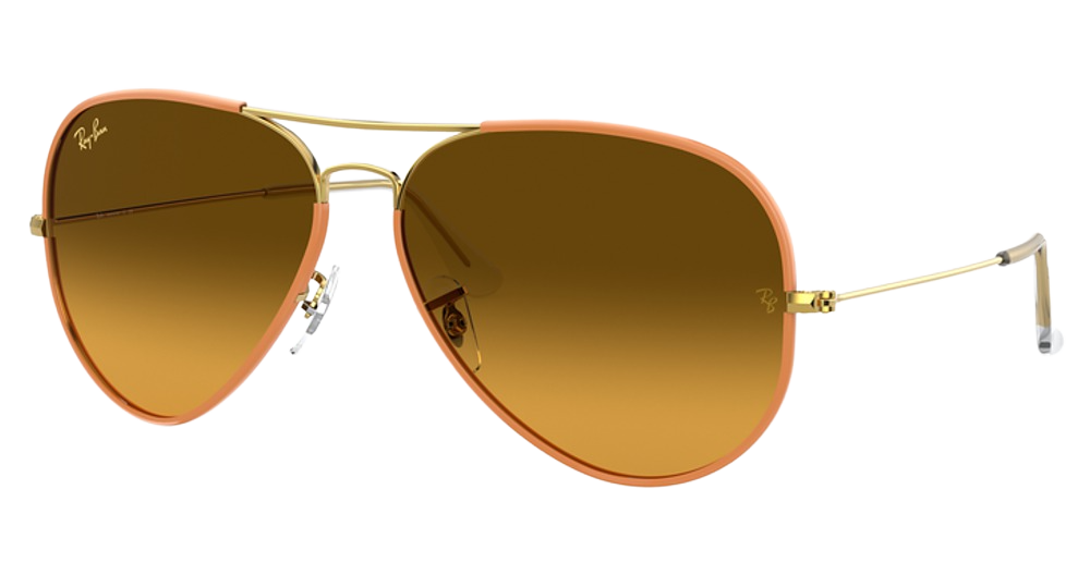 Ray-Ban RB3025JM AVIATOR FULL COLOR aviator sunglasses in Yellow on Legend Gold