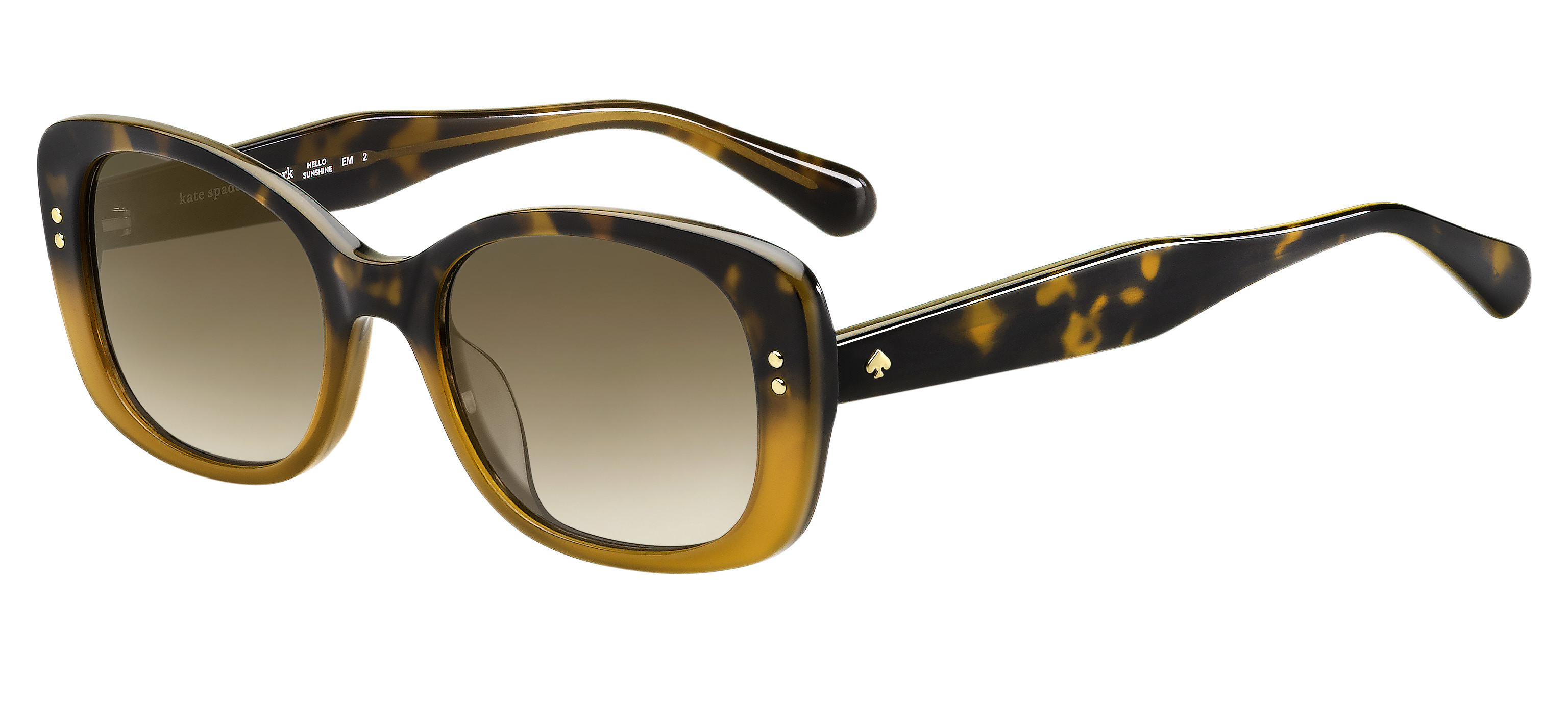 Kate Spade Citiani/G/S rectangle sunglasses in Dark Havana (Ha Brown Gradient)