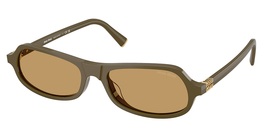 Miu Miu MU B10SU rectangle sunglasses in Green/Brown
