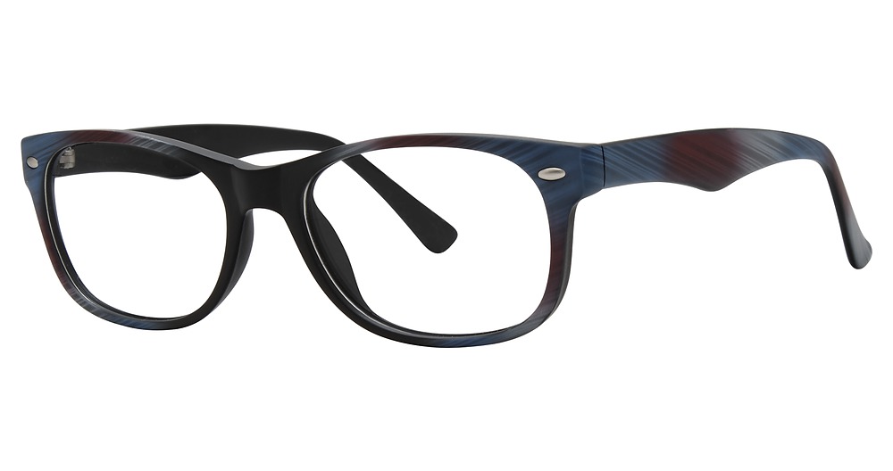 black/navy/red matte