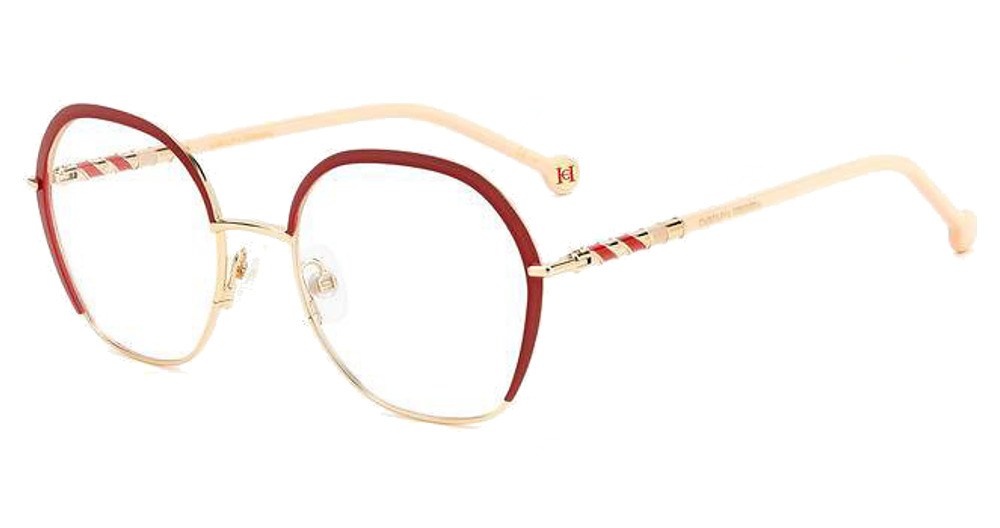 Carolina Herrera HER 0099 square eyeglasses in Gold Brgn