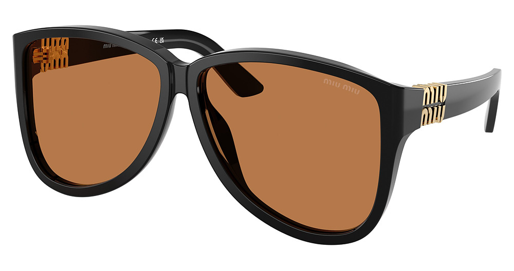 Miu Miu MU A08SF aviator sunglasses in Black/Brown