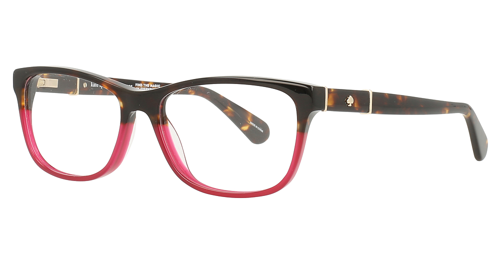 Kate Spade Myrna rectangle eyeglasses in Havana Burgundy