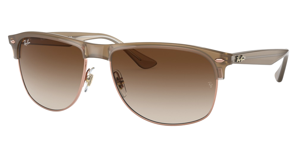 Ray-Ban RB4342 rectangle sunglasses in Opal Sand/Brown Gradient Dark Brown