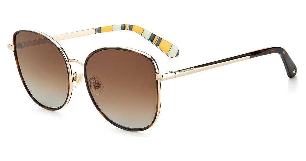 Kate Spade MARYAM/G/S square sunglasses in Gold Havana/Brown Grad Polz