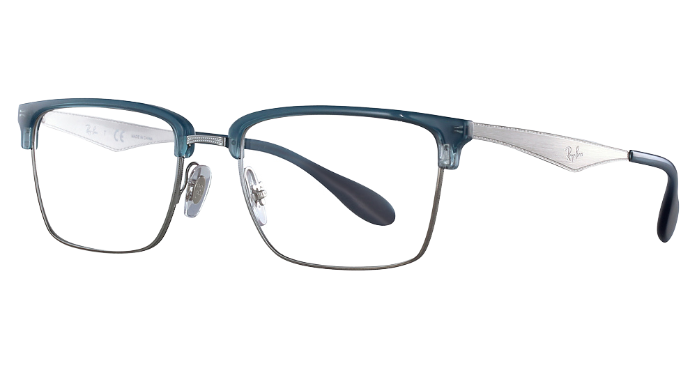 Ray-Ban RX6397 rectangle eyeglasses in Gunmetal