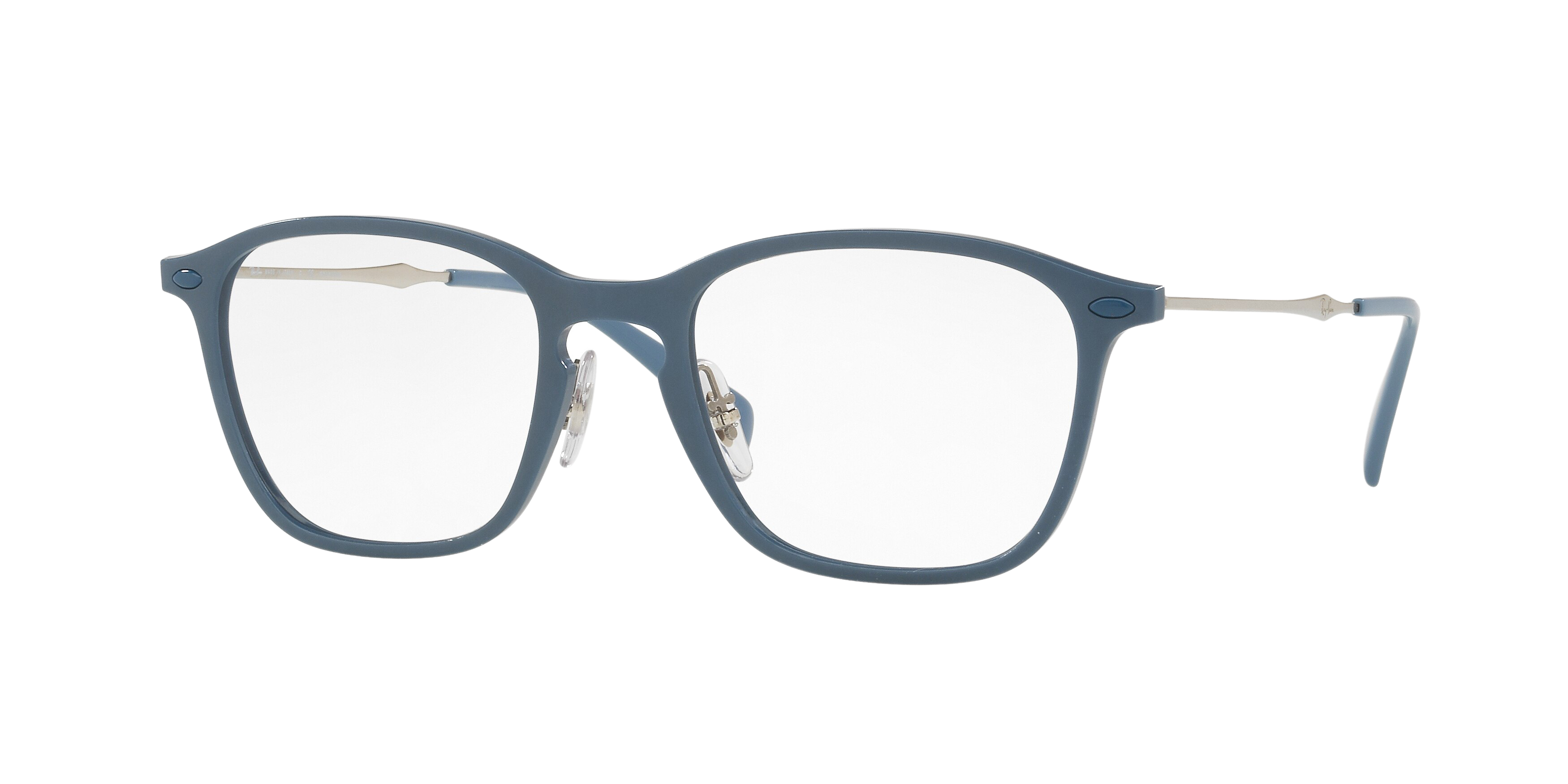 Ray-Ban RX8955 square eyeglasses in Light Blue Graphene