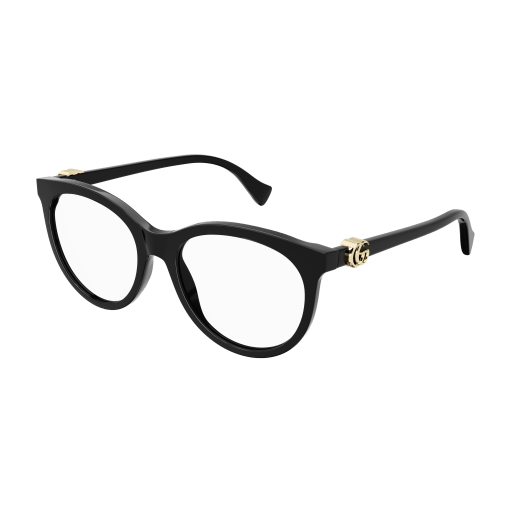 Gucci GG1074OA round eyeglasses in Black Black Transparent
