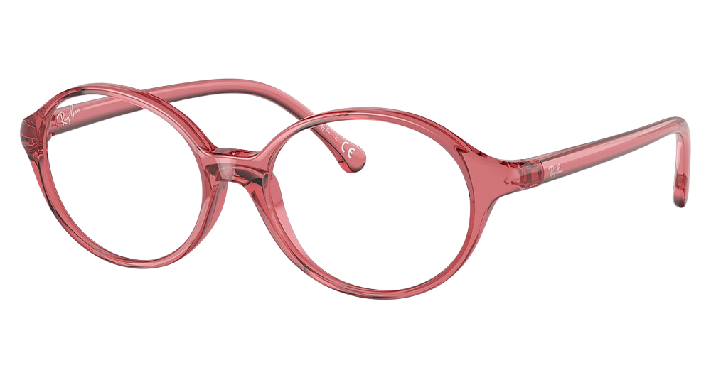 Ray-Ban RY1901F round eyeglasses in Transparent Fuchsia