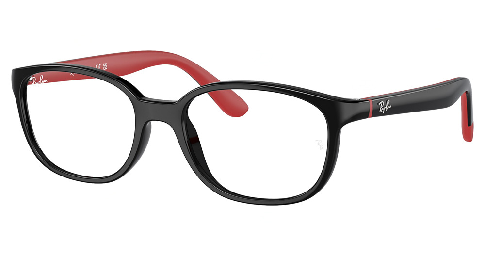 BLACK ON RUBBER RED