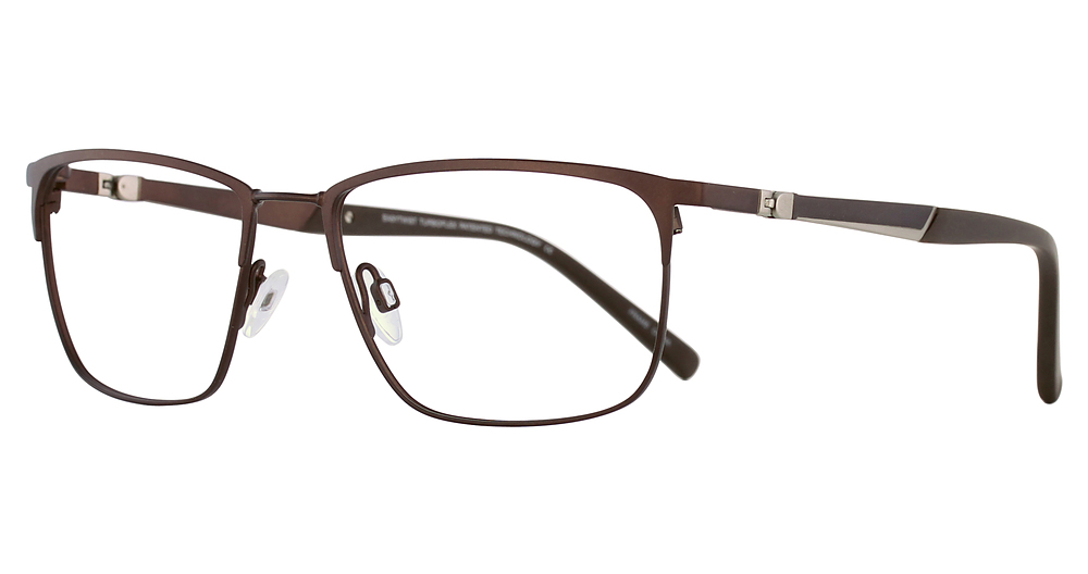 Satin Dark Brown & Silver